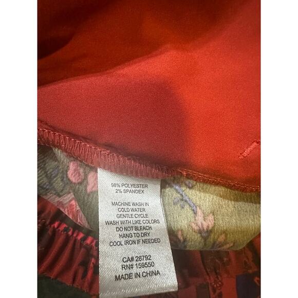 Eliane Rose Floral flowy colorful print wide leg capri Pants. S- Meduim - Picture 5 of 6